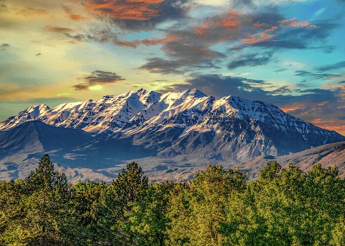 Provo Greeting Card featuring the photograph Provo Peaks by G Lamar Yancy