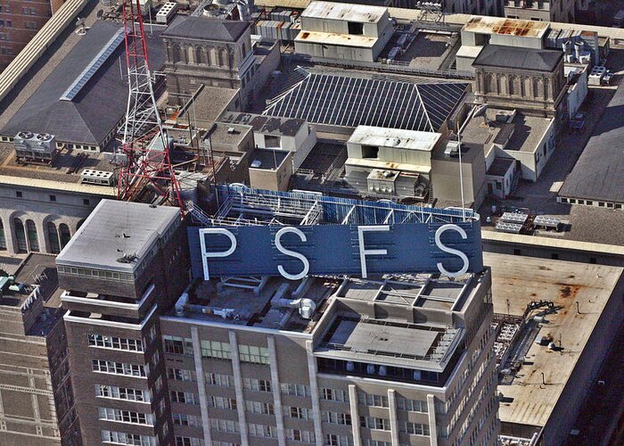 Psfs Greeting Card featuring the photograph PSFS Building by Duncan Pearson