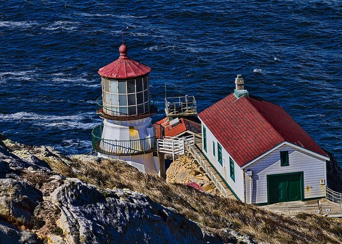Lighthouse Greeting Card featuring the photograph Pt Reyes Lighthouse by Bruce Bottomley