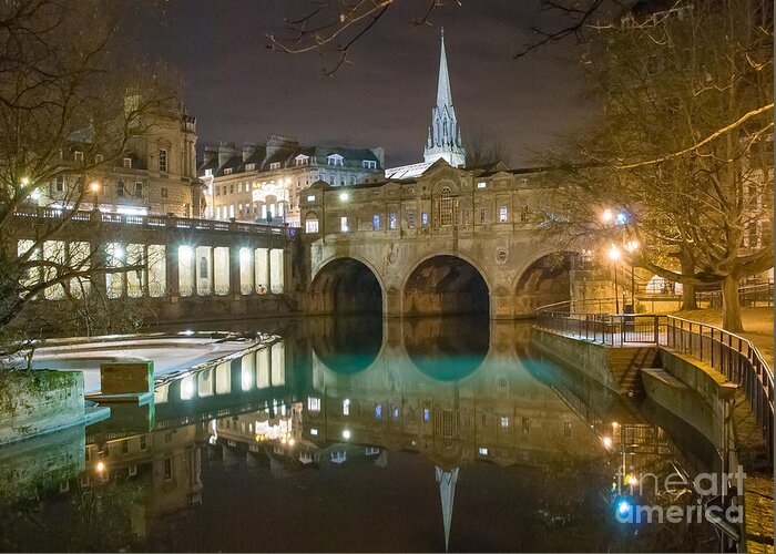 Pulteney Bridge Greeting Card featuring the photograph Pulteney Bridge, Bath by Colin Rayner
