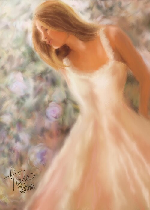 Paintings Of Women Greeting Card featuring the painting Pure Bliss by Colleen Taylor