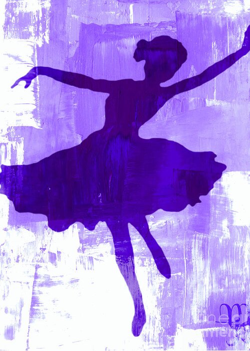 Dancer Greeting Card featuring the digital art Purple Dancer by Mindy Bench