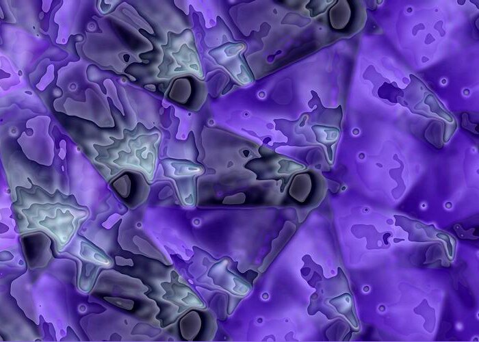 Purple Greeting Card featuring the digital art Purple In Motion by Ronald Bissett