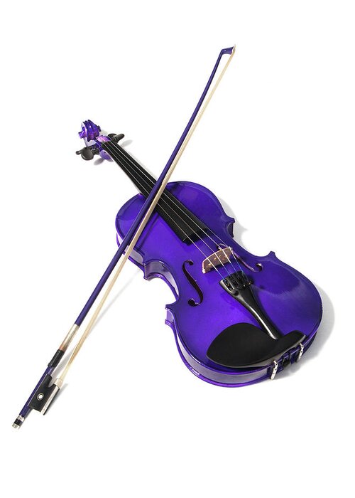 Helen Northcott Greeting Card featuring the photograph Purple Violin by Helen Jackson