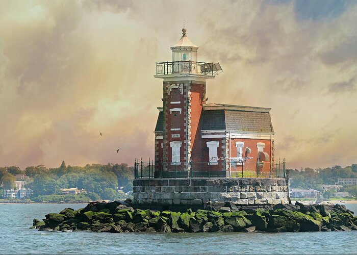 Stepping Stones Lighthouse Greeting Card featuring the photograph Quaint Stepping Stones Lighthouse by Diana Angstadt