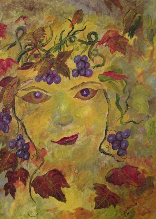  Greeting Card featuring the painting Queen of the Vineyard by Dave Farrow