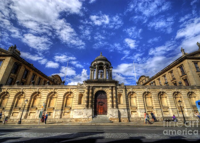 Yhun Suarez Greeting Card featuring the photograph Queens College - Oxford by Yhun Suarez
