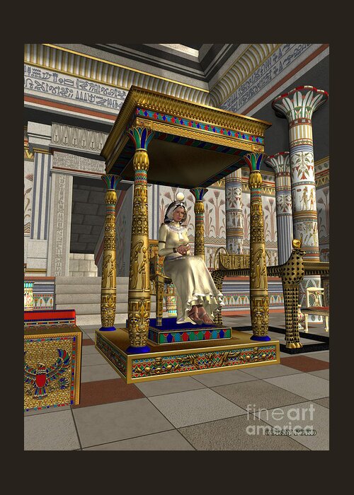 Old Kingdom Greeting Card featuring the painting Queen's Throne by Corey Ford