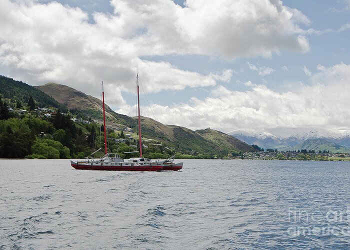 Queenstown Greeting Card featuring the photograph Queenstown New Zealand. Lake Wakatipu. by Yurix Sardinelly