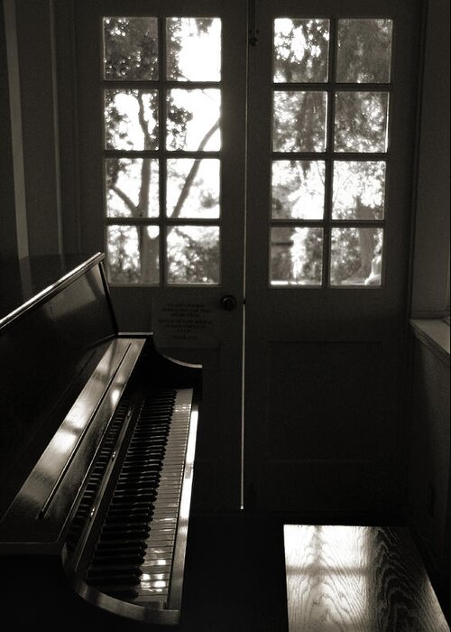 Piano Greeting Card featuring the photograph Quiet Interlude by Joanne Coyle