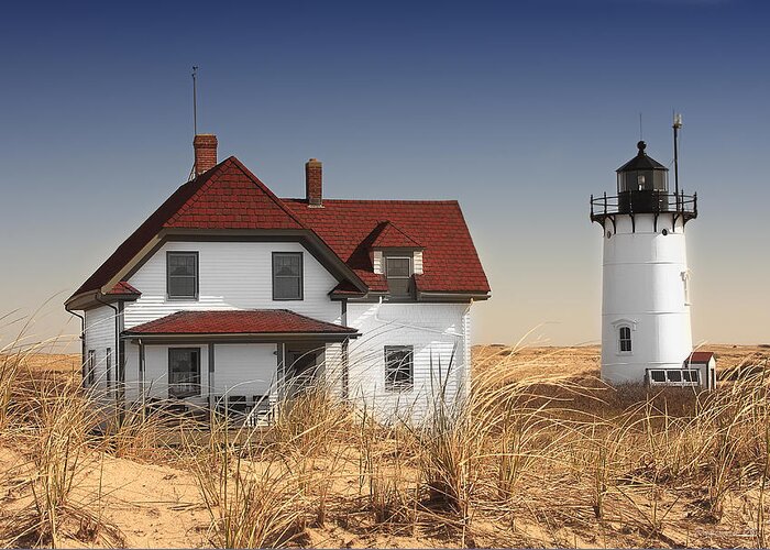 Race Point Lighthouse Greeting Card featuring the photograph Race Point Lighthouse Cape Cod by Darius Aniunas