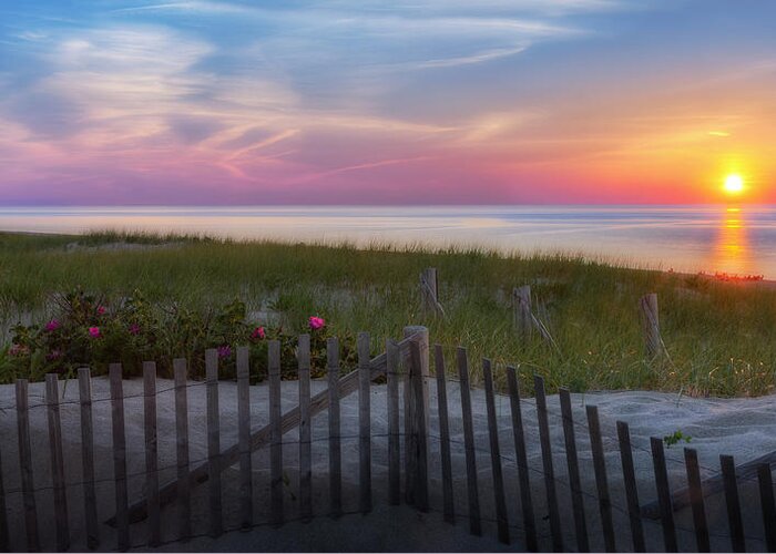 Cape Cod Seascape Greeting Card featuring the photograph Race Point Sunset Cape Cod 2015 by Bill Wakeley
