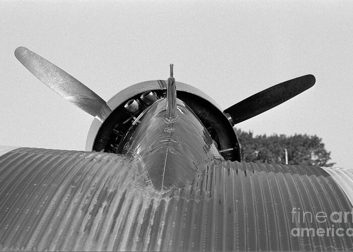 Junkers Greeting Card featuring the photograph Radial engine and propeller by Riccardo Mottola