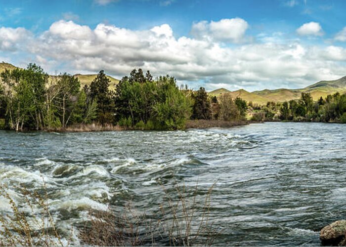Emmett Greeting Card featuring the photograph Raging Payette River by Robert Bales