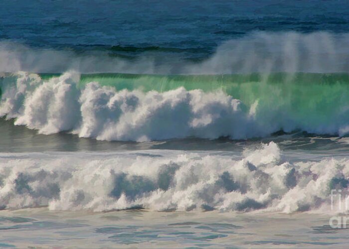 Ocean Greeting Card featuring the photograph Raging Waters by Joyce Creswell
