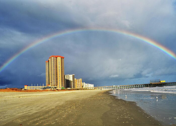 Rainbow Greeting Card featuring the photograph Rainbow Beach by Kelly Reber