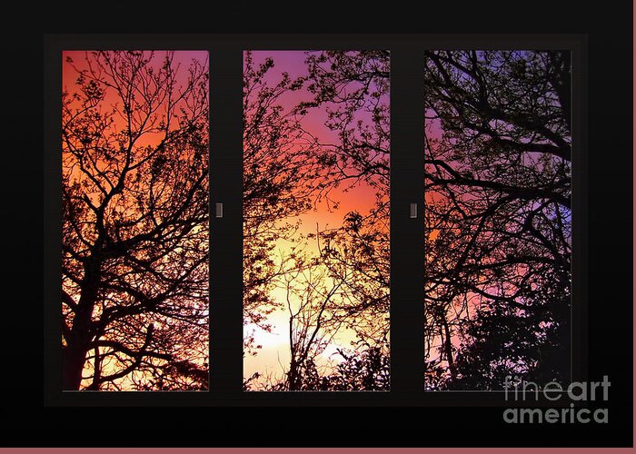 Photography Greeting Card featuring the photograph Rainbow Sunset Through Your Window by Kaye Menner
