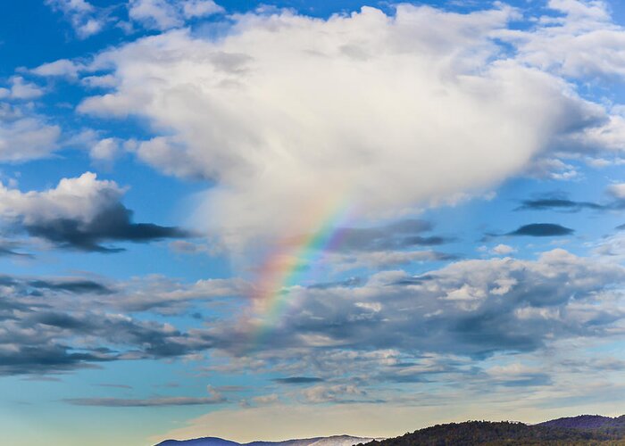 Rainbow Greeting Card featuring the photograph Rainbow Tail by Tim Kirchoff