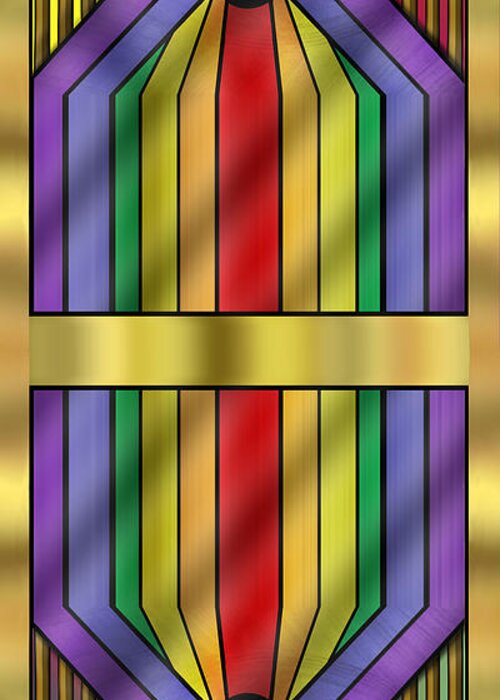 Staley Greeting Card featuring the digital art Rainbow Wall Hanging by Chuck Staley