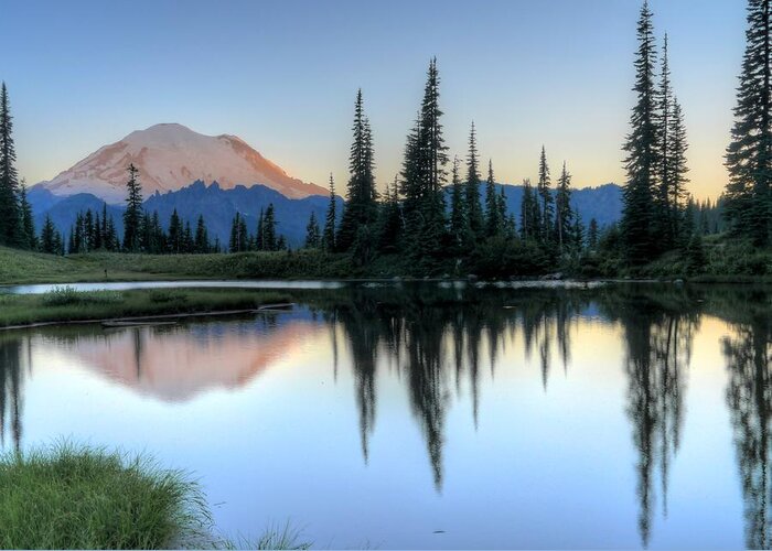 Mt Rainier Greeting Card featuring the photograph Rainier from Tipsoo by Peter Mooyman