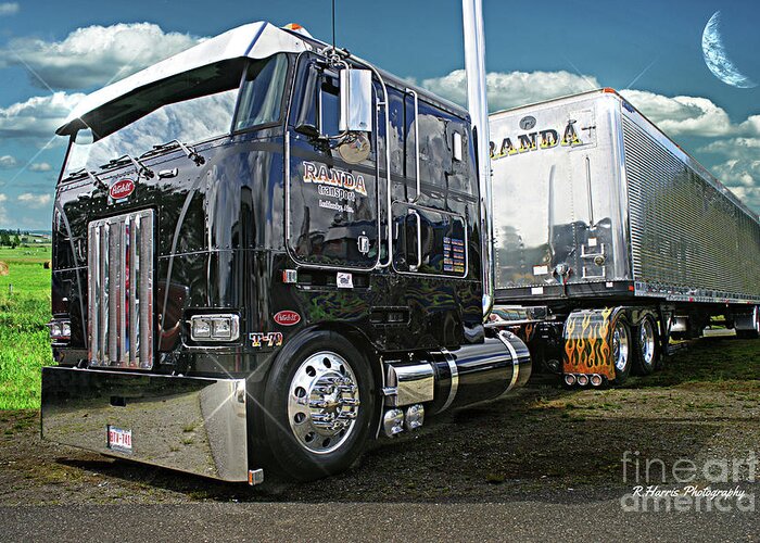 Big Rigs Greeting Card featuring the photograph Randa Cabover Peterbilt by Randy Harris