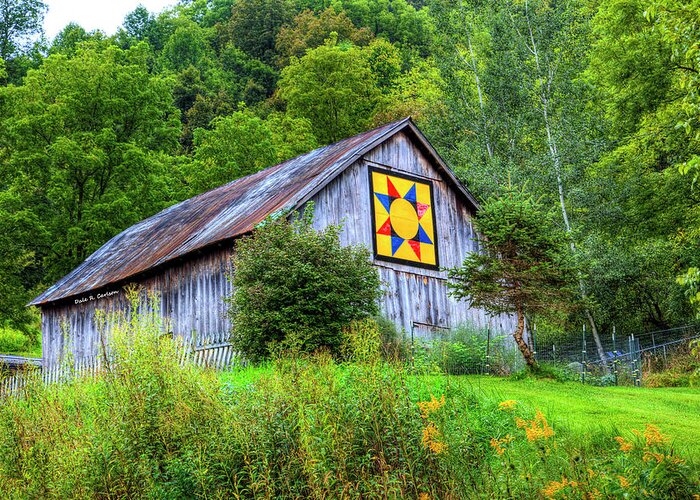 Barn Quilts Greeting Card featuring the photograph Ray's Star by Dale R Carlson