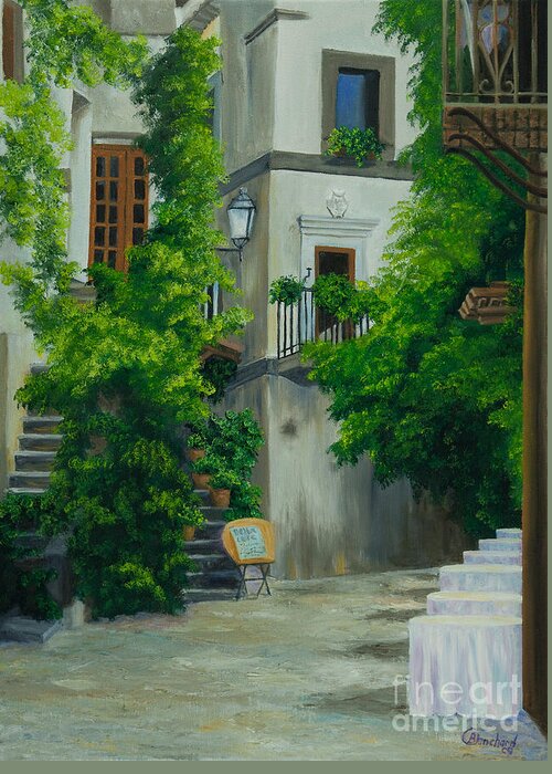 Italy Street Painting Greeting Card featuring the painting Ready for Business by Charlotte Blanchard