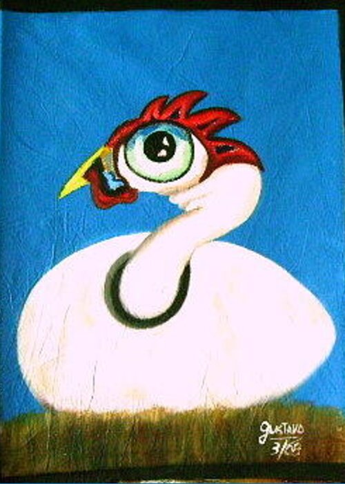 Birds Greeting Card featuring the painting Rebirth by Gustavo Ramirez