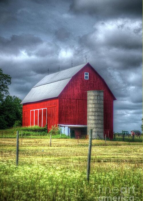Barn Greeting Card featuring the photograph Red Barn by Randy Pollard