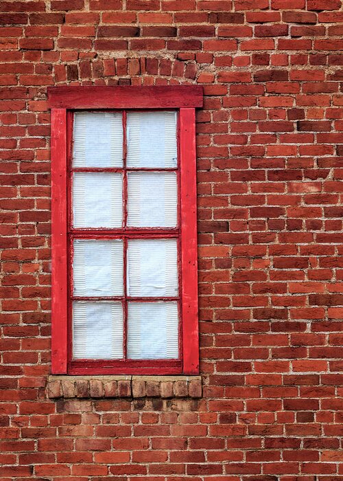 Brick Greeting Card featuring the photograph Red Brick And Window by James Eddy
