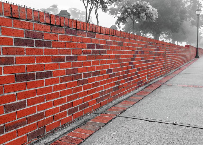 Red Brick Wall Greeting Card featuring the photograph Red Brick by Doug Camara