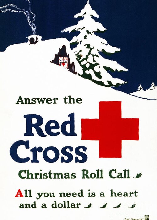 1915 Greeting Card featuring the photograph RED CROSS POSTER, c1915 by Granger