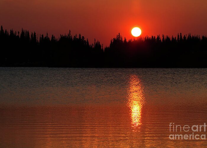 Sunrises Greeting Card featuring the photograph Red Dawn by Jim Garrison