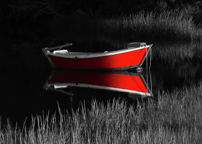 Cape Cod Greeting Card featuring the photograph Red Dinghy by Juergen Roth