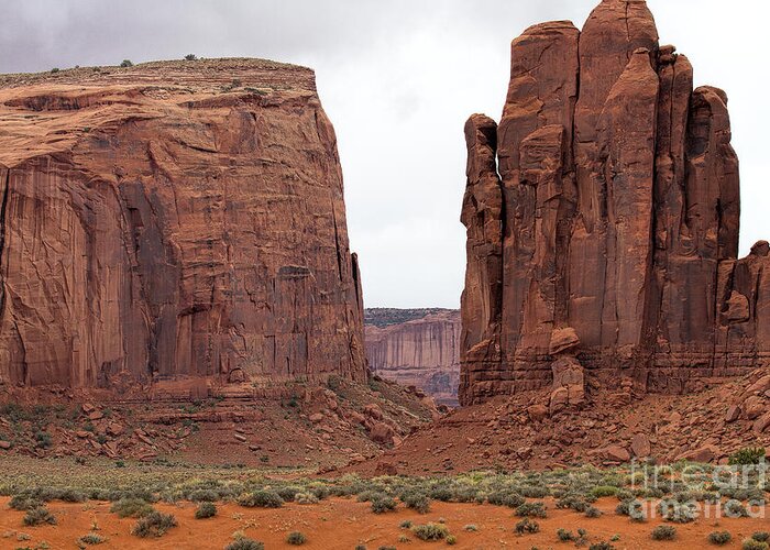 Monument Valley Print Greeting Card featuring the photograph Red Gap by Jim Garrison