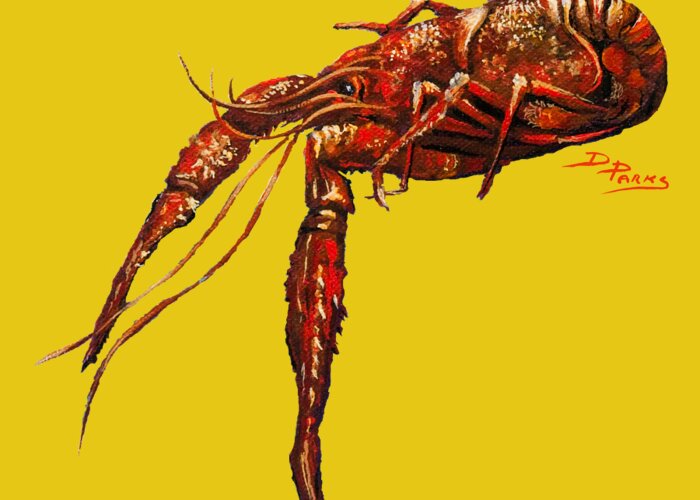 Louisiana Red Hot Crawfish Greeting Card featuring the painting Red Hot Crawfish by Dianne Parks