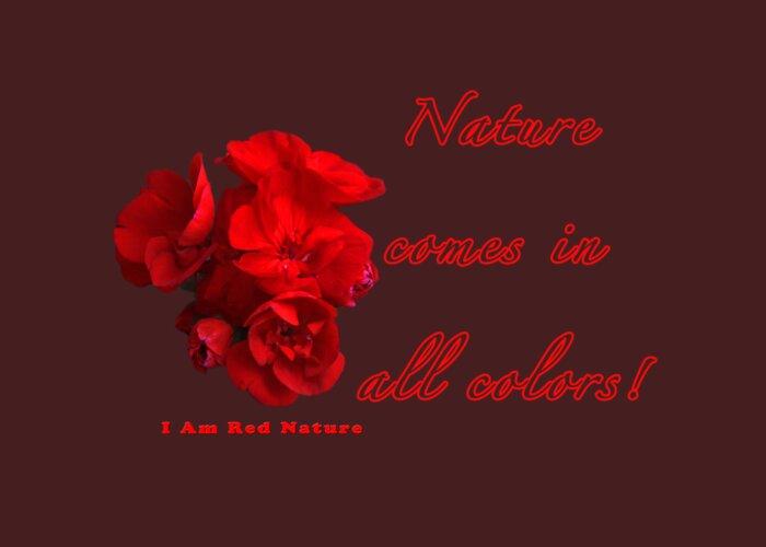 Red Flower Greeting Card featuring the photograph Red Nature by Terry Wallace