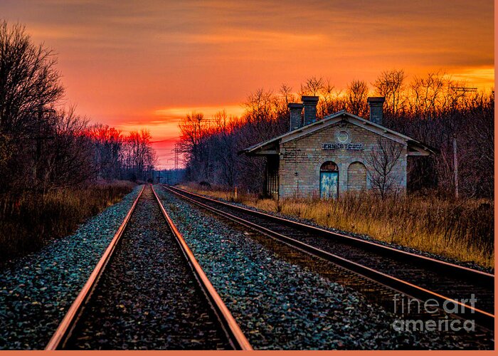 History Greeting Card featuring the photograph Red Rails by Roger Monahan