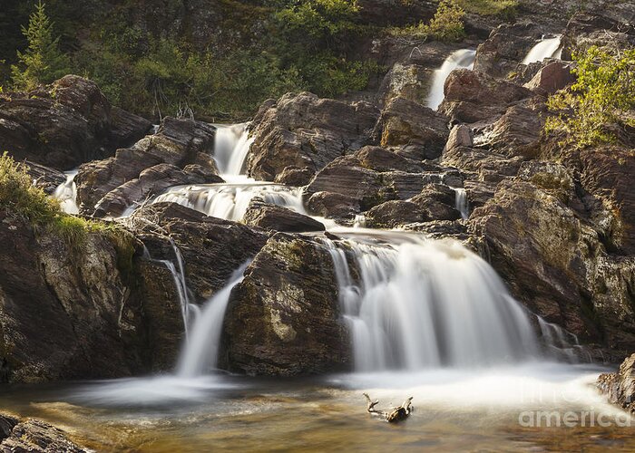 Red Rock Falls Greeting Card featuring the photograph Red Rock Falls by Dennis Hedberg