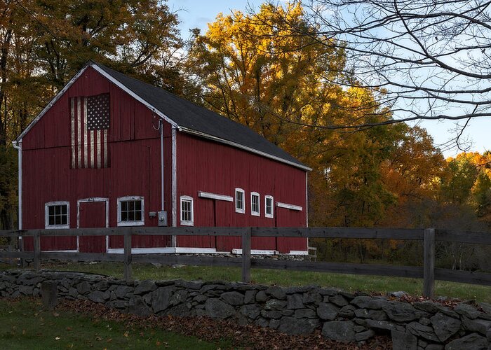 Barn Greeting Card featuring the photograph Red Rustic Barn by Susan Candelario
