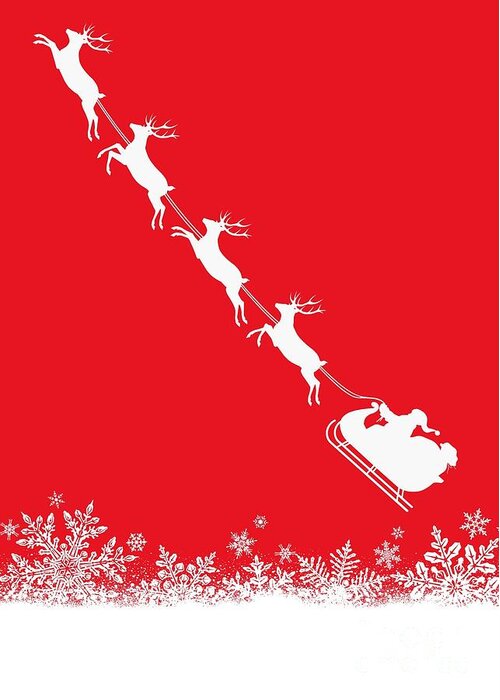 Christmas Greeting Card featuring the photograph Red Sleigh by Jenny Revitz Soper