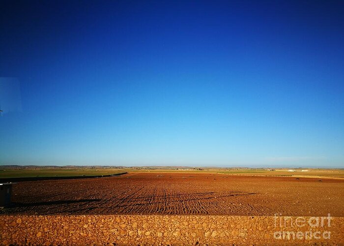Landscape Greeting Card featuring the photograph Red soil by Jarek Filipowicz
