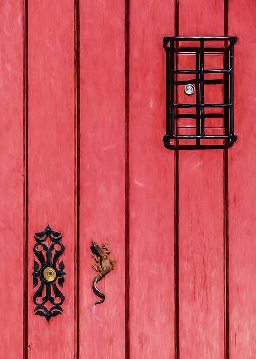 David Letts Greeting Card featuring the photograph Red Speakeasy Door by David Letts