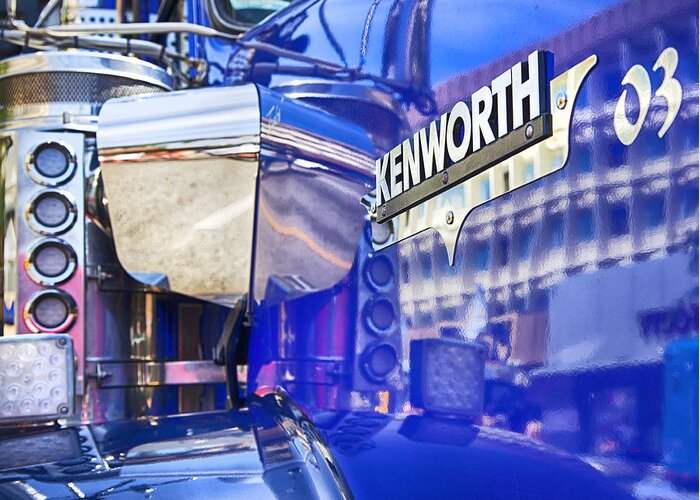Kenworth Greeting Card featuring the photograph Reflecting On A Kenworth by Theresa Tahara