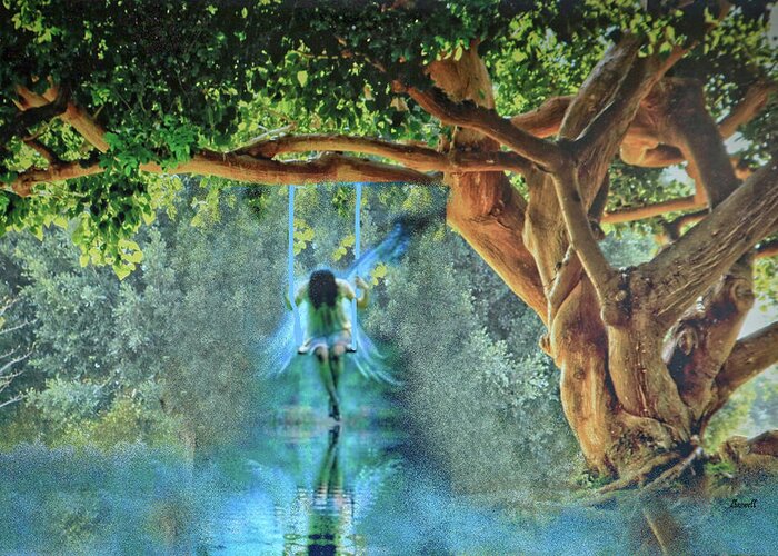  Fairy Tale Art Greeting Card featuring the digital art Reflection by Dennis Baswell