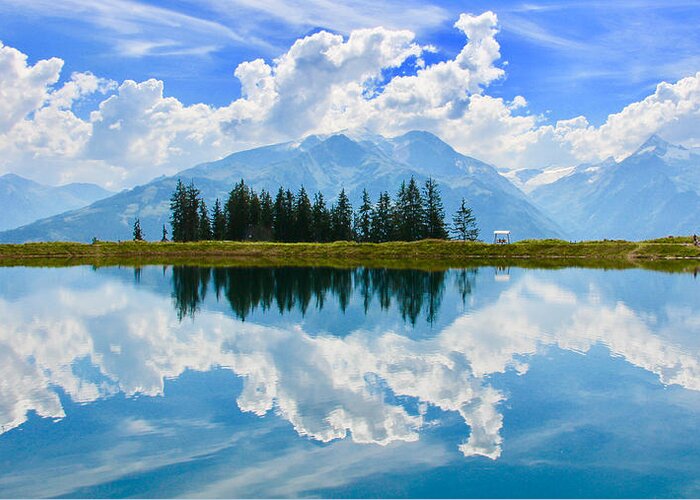 Reflections Greeting Card featuring the photograph Reflection of the Sky by Pavel Melnikov