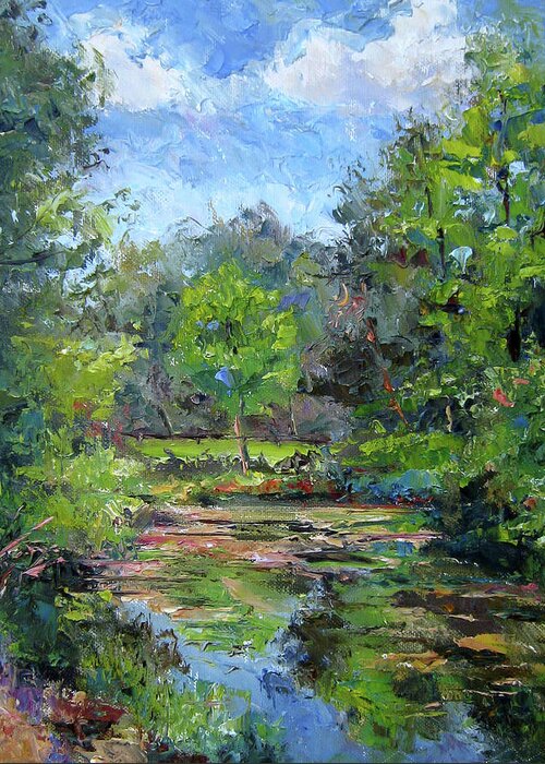 Oil Painting Greeting Card featuring the painting Reflections by Mark Hartung