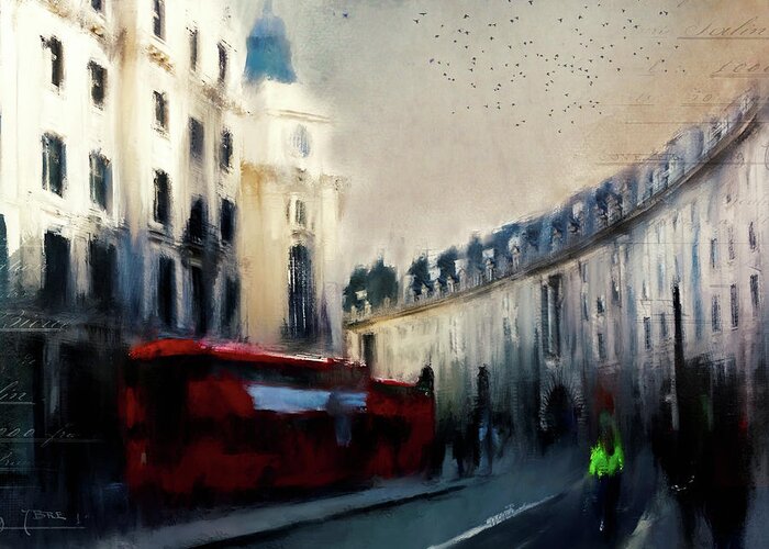 London Greeting Card featuring the digital art Regent Street by Nicky Jameson