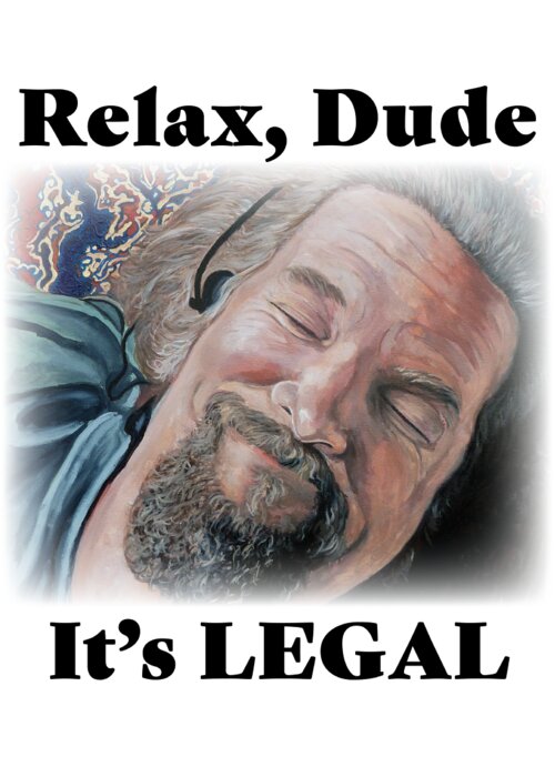 Dude Greeting Card featuring the painting Relax, Dude by Tom Roderick