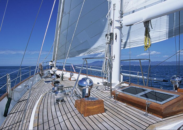 On Board Greeting Card featuring the photograph Relaxing on Deck by David J Shuler